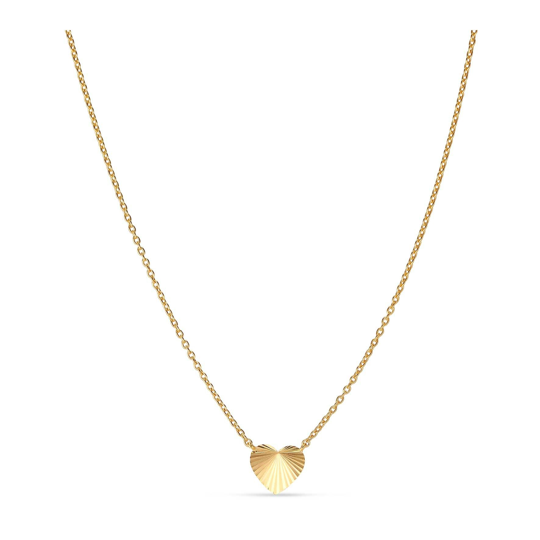 Reflection Heart Necklace from Jane Kønig in Goldplated Silver Sterling 925