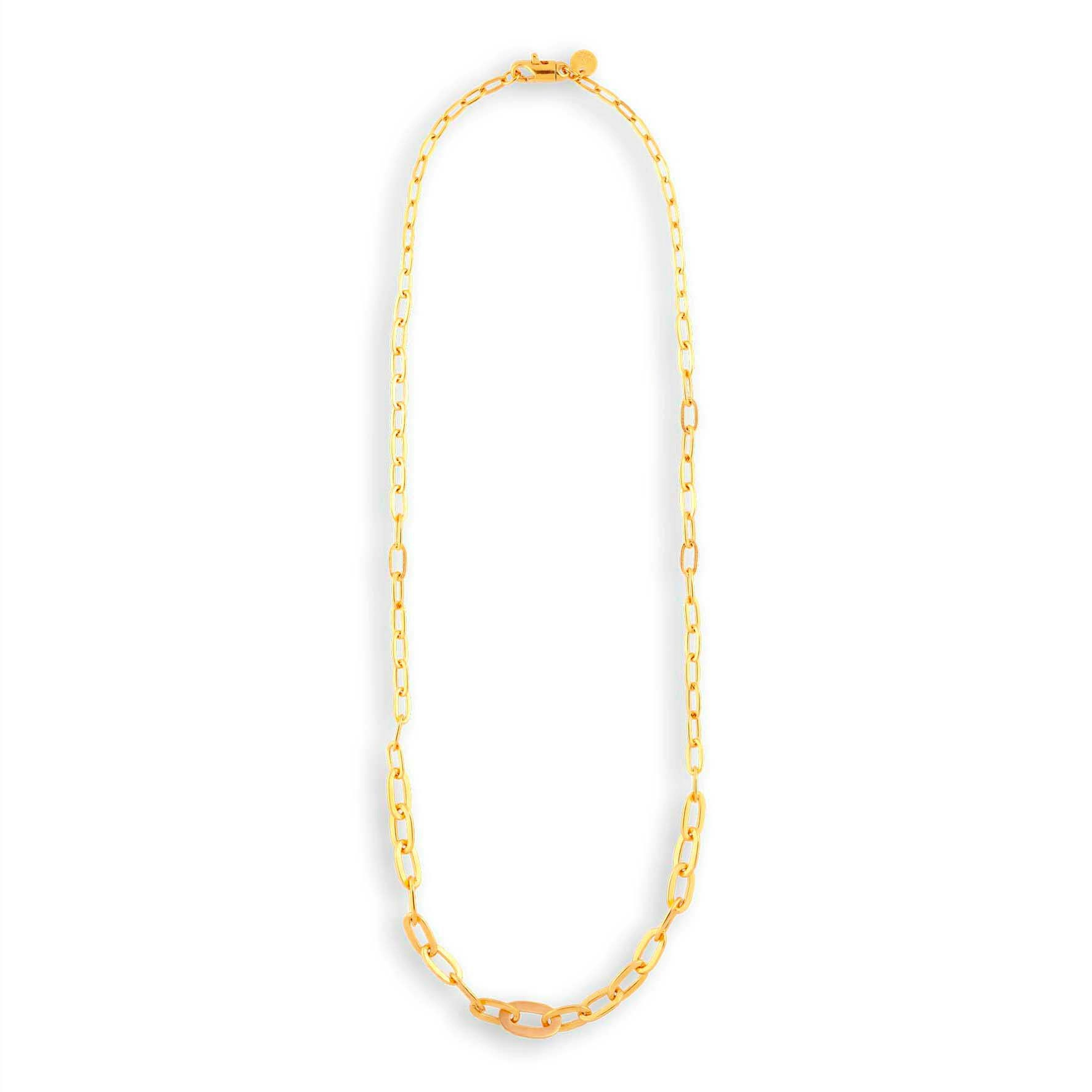 Row Chain Necklace from Jane Kønig in Goldplated Silver Sterling 925
