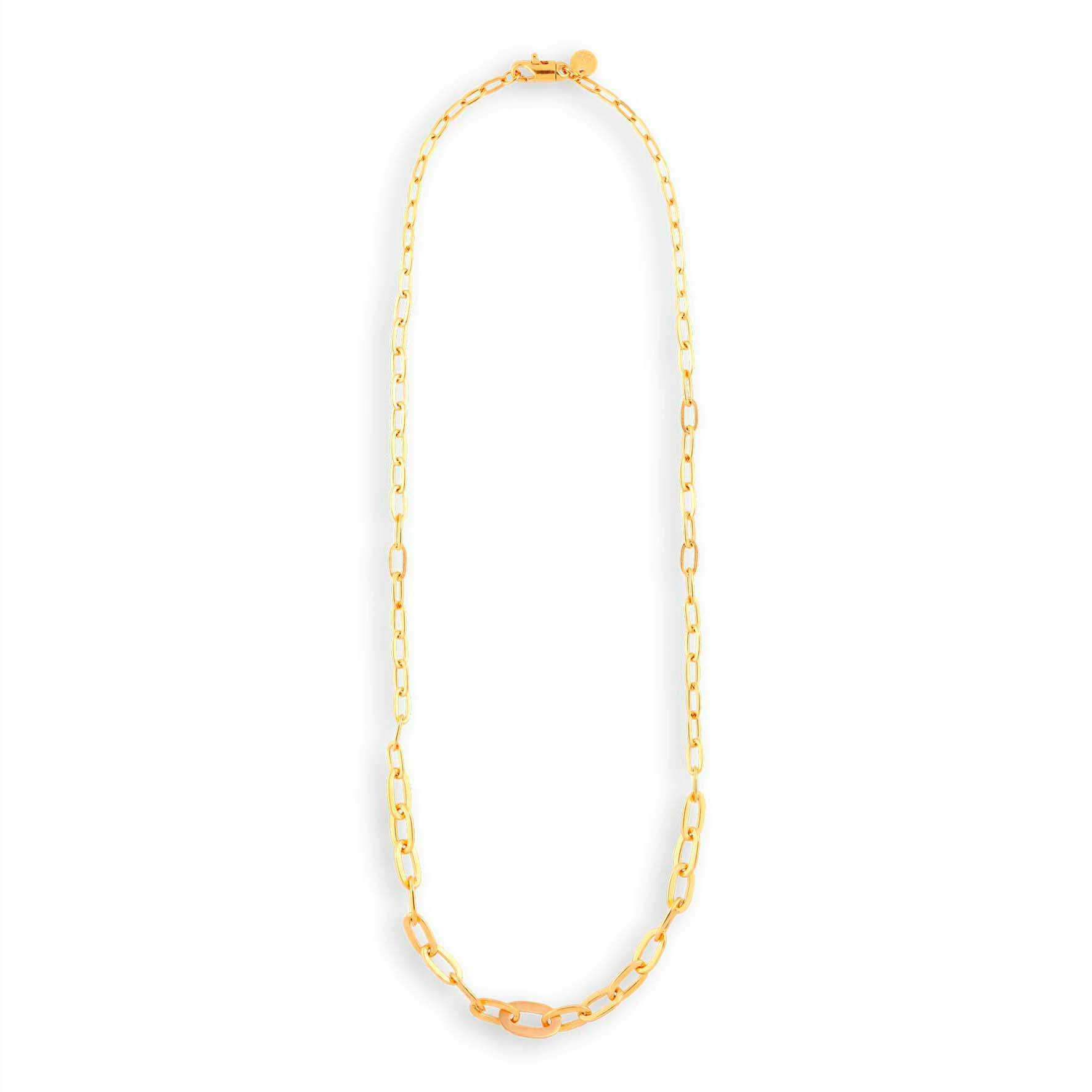 Row Chain Necklace von Jane Kønig in Vergoldet-Silber Sterling 925