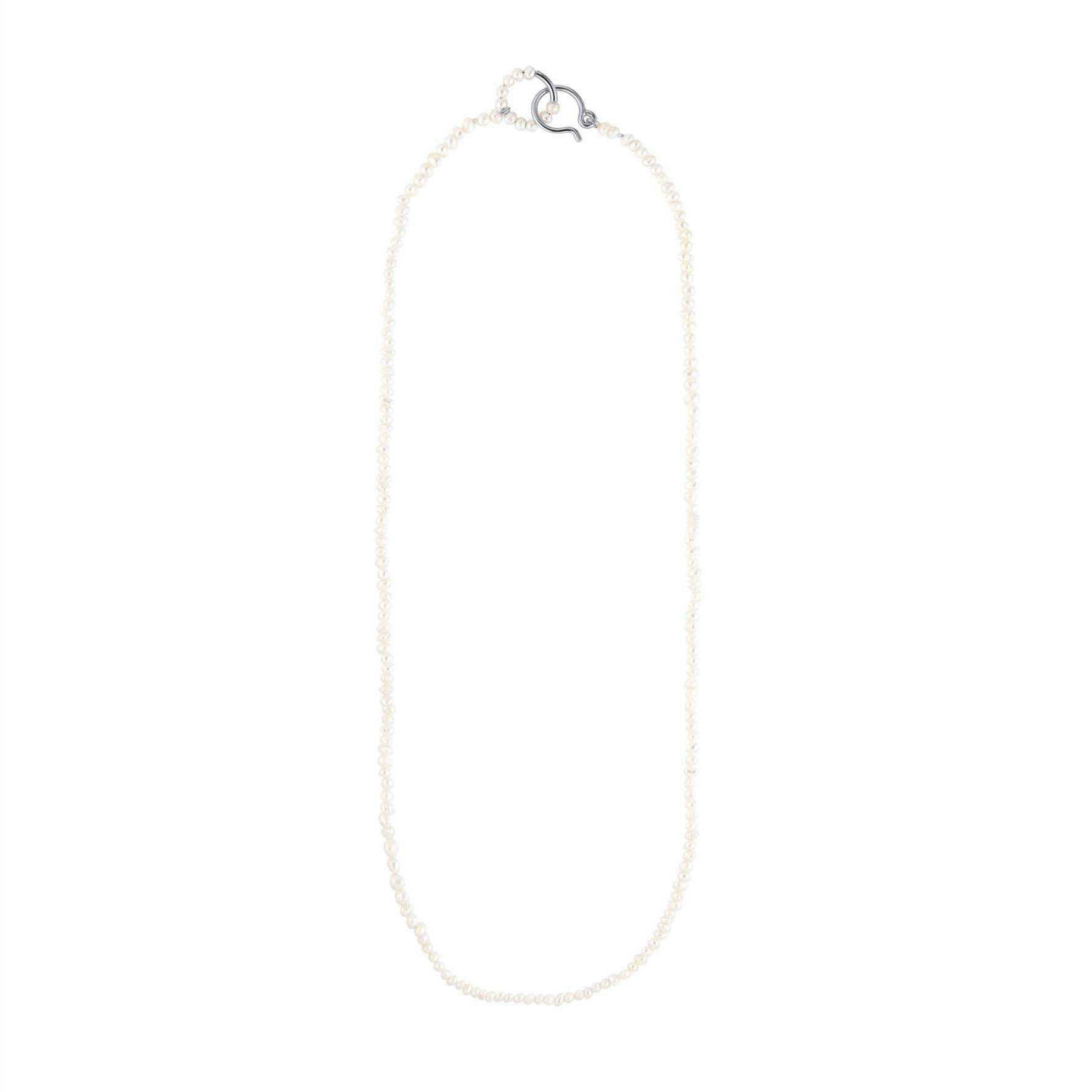 Row Pearl Necklace fra Jane Kønig i Sølv Sterling 925