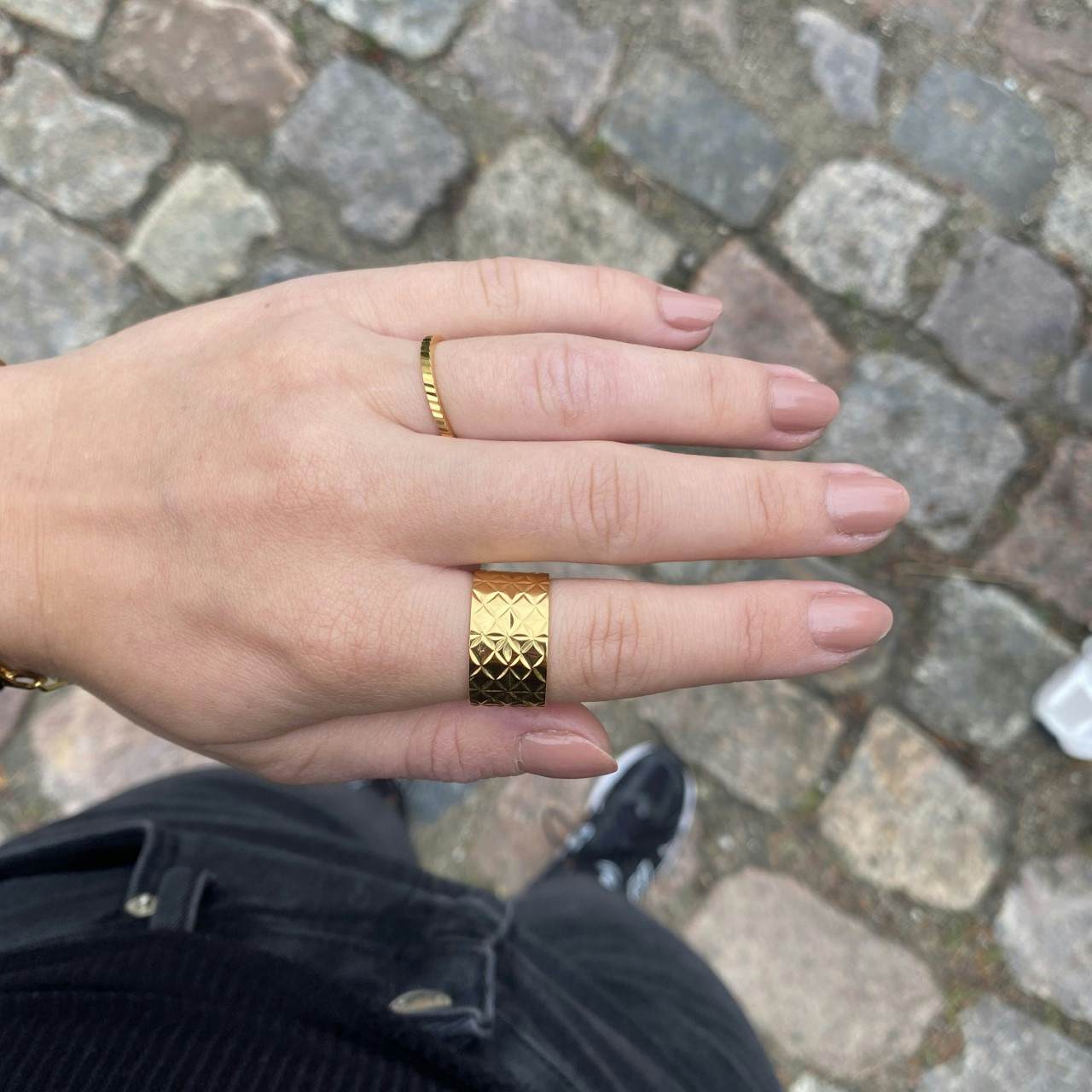 Big Reflection Ring from Jane Kønig in Goldplated-Silver Sterling 925