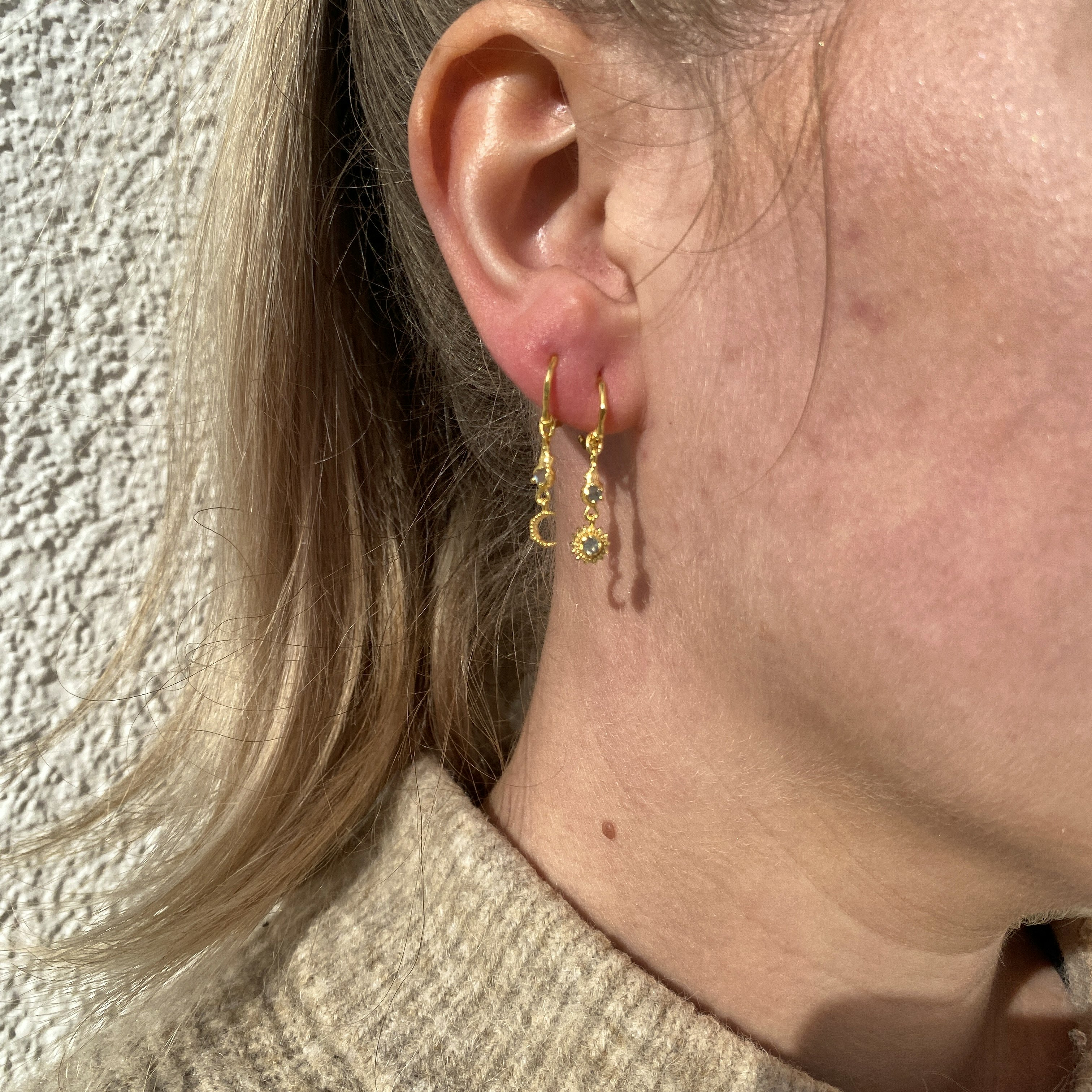 Ember Earrings van Maanesten in Verguld-Zilver Sterling 925