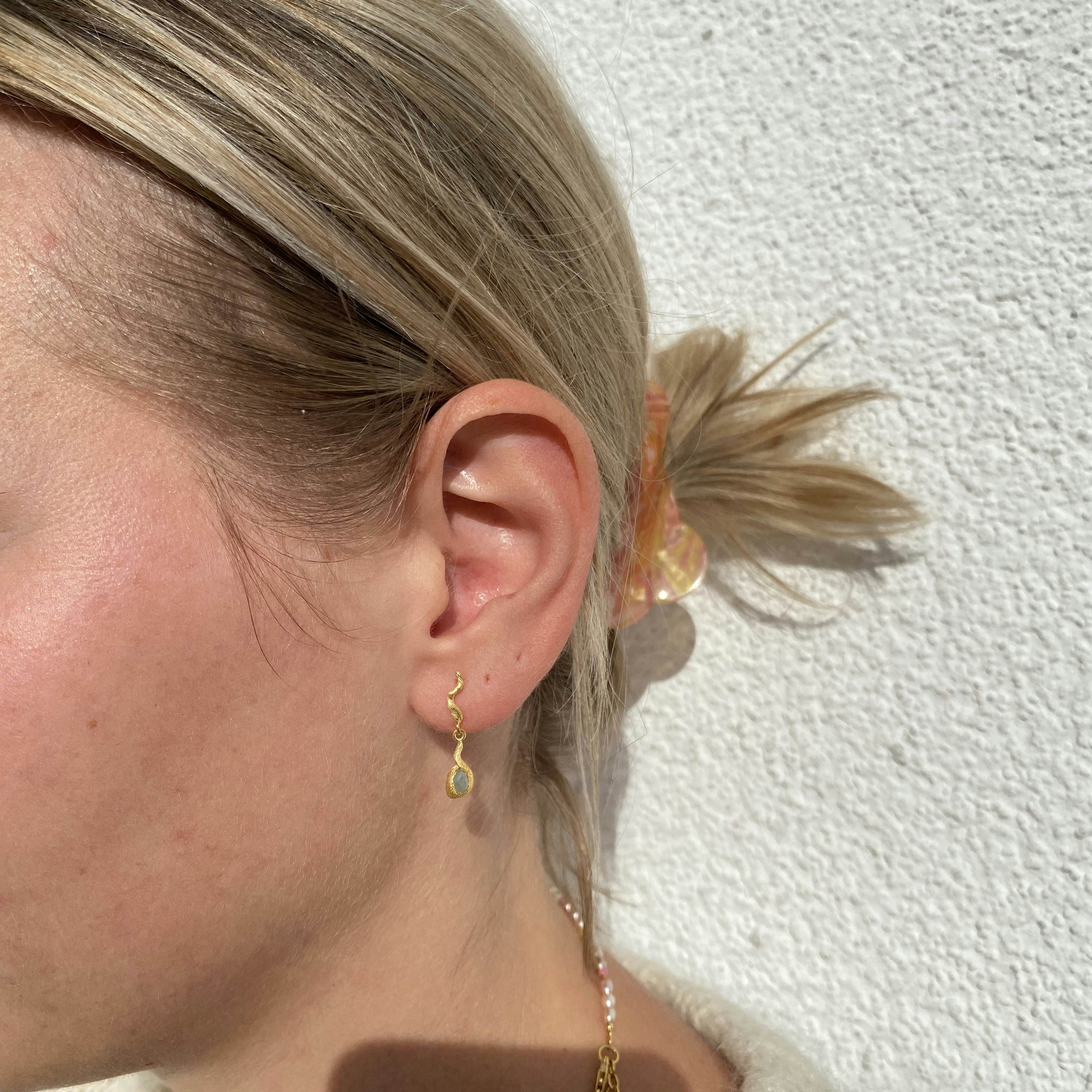 Nico Earrings von Maanesten in Vergoldet-Silber Sterling 925