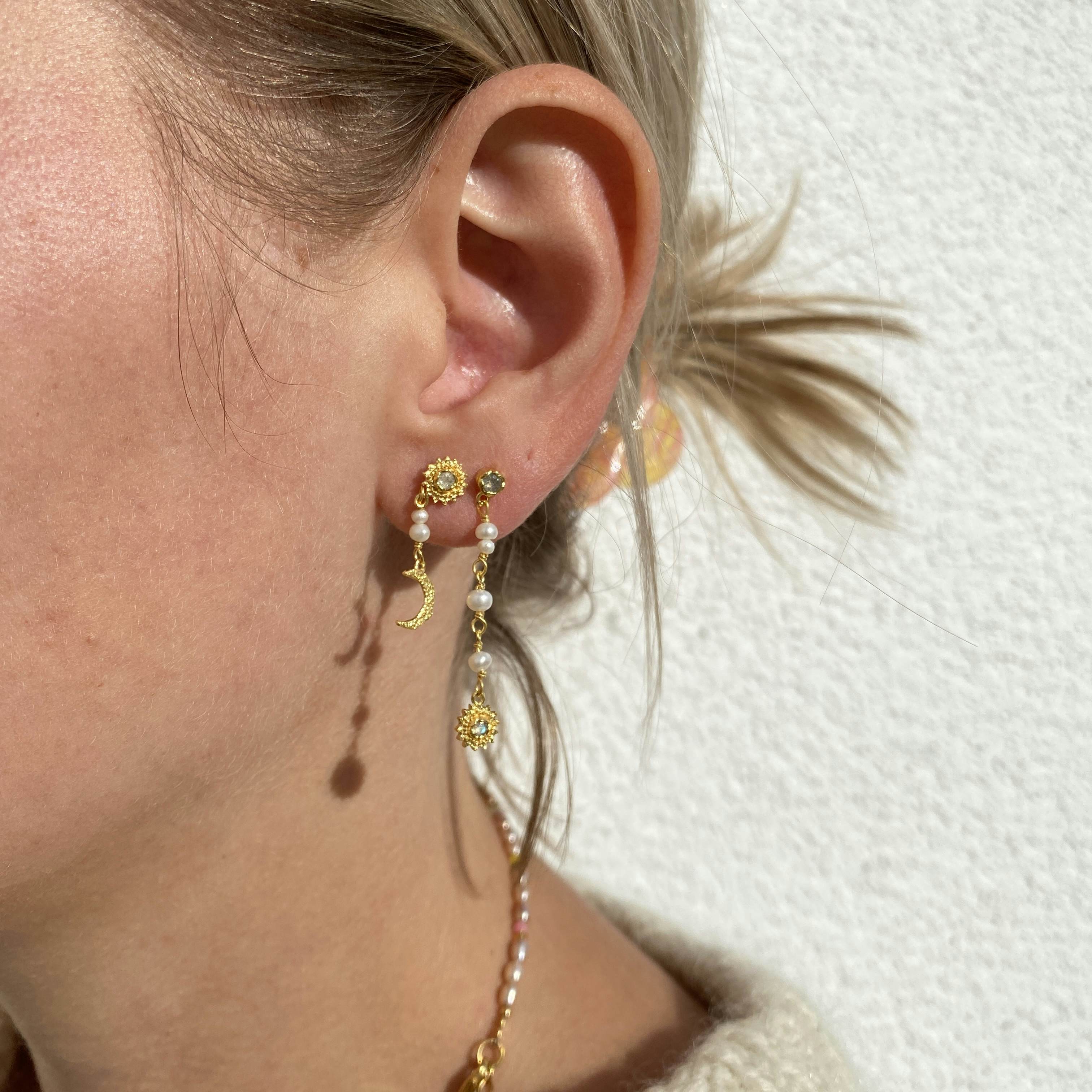 Sunniva Earrings von Maanesten in Vergoldet-Silber Sterling 925