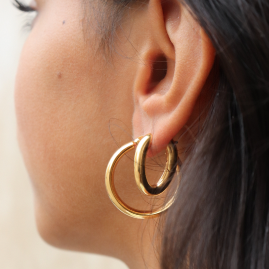 Maxie Hoops from Pico in Goldplated Brass
