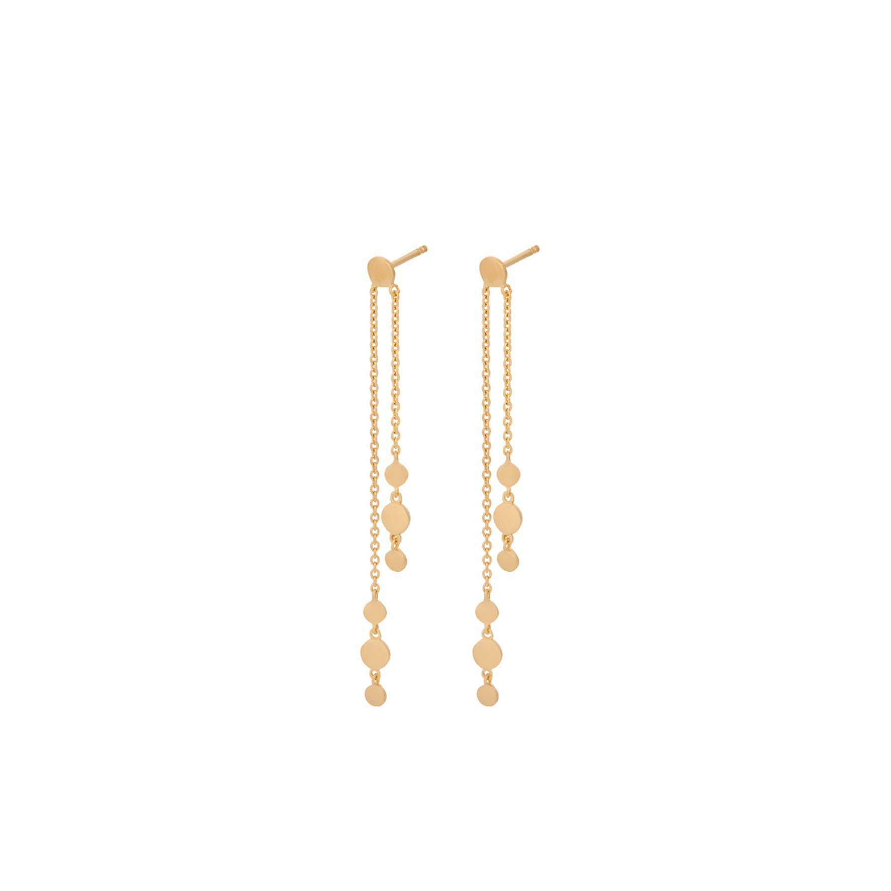 Flow Earchains from Pernille Corydon in Goldplated-Silver Sterling 925
