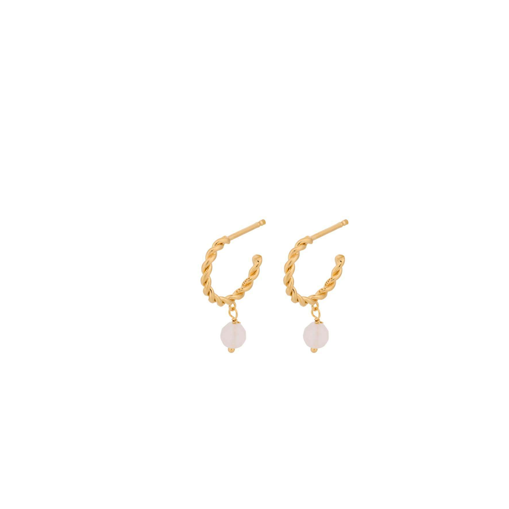 Cloudy Rose Hoops from Pernille Corydon in Goldplated-Silver Sterling 925