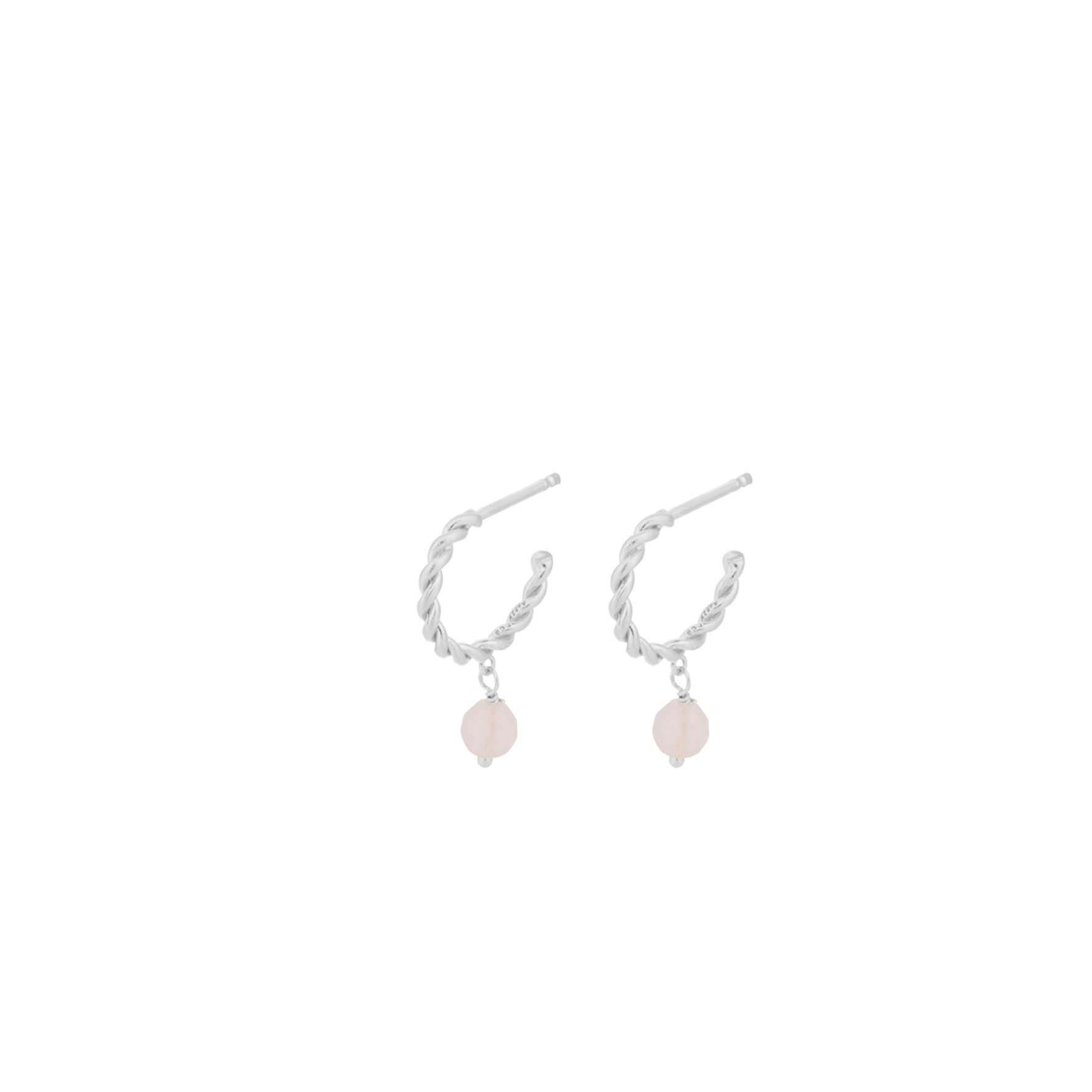 Cloudy Rose Hoops from Pernille Corydon in Silver Sterling 925