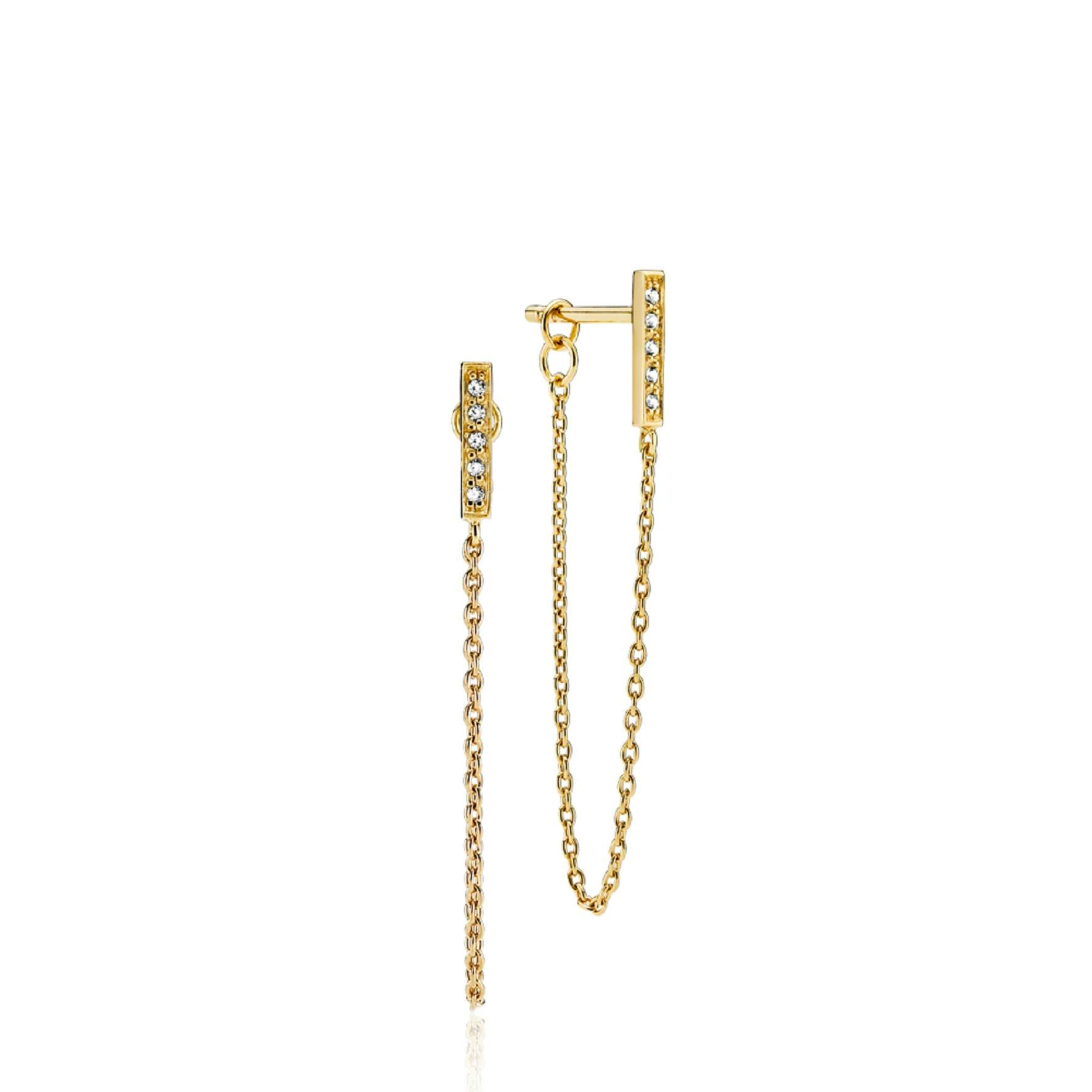 Brilliant Earchains from Sistie in Goldplated-Silver Sterling 925