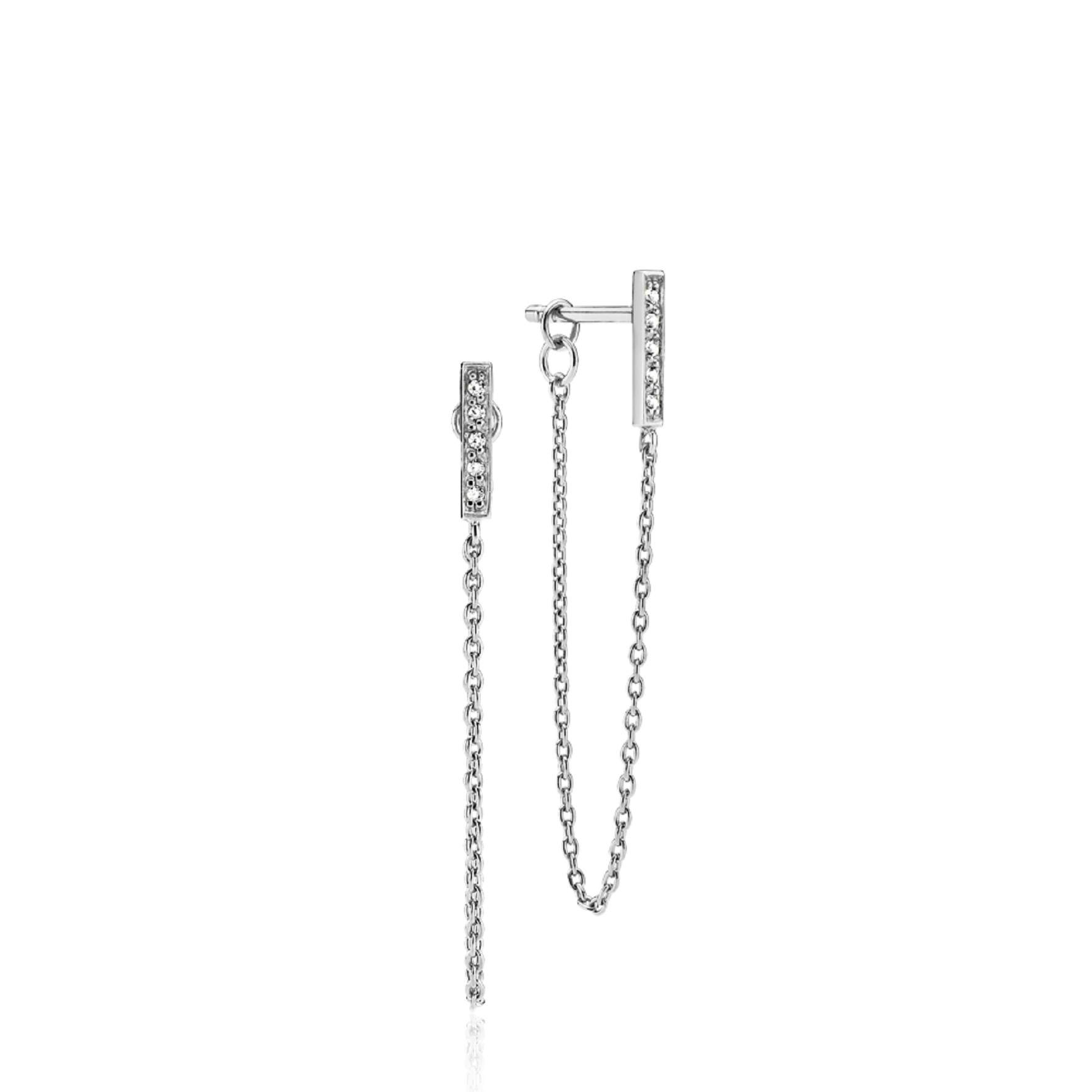 Brilliant Earchains from Sistie in Silver Sterling 925