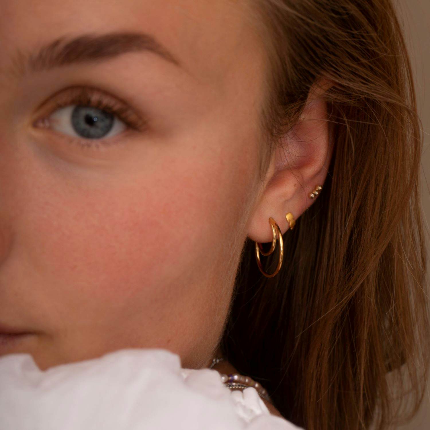 Double Creol Earring fra STINE A Jewelry i Sølv Sterling 925