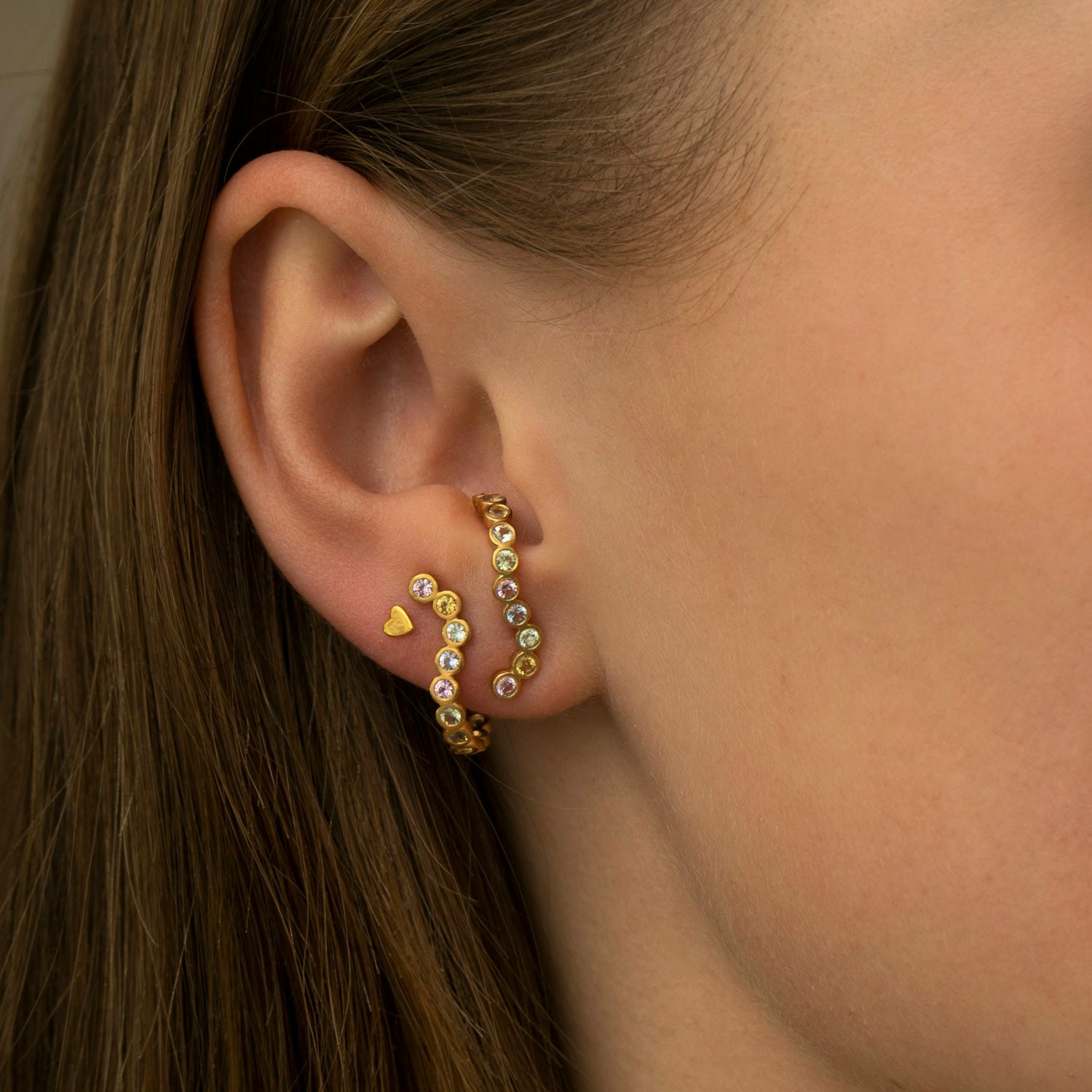 Petit Love Heart Earring fra STINE A Jewelry i Forgyldt-Sølv Sterling 925