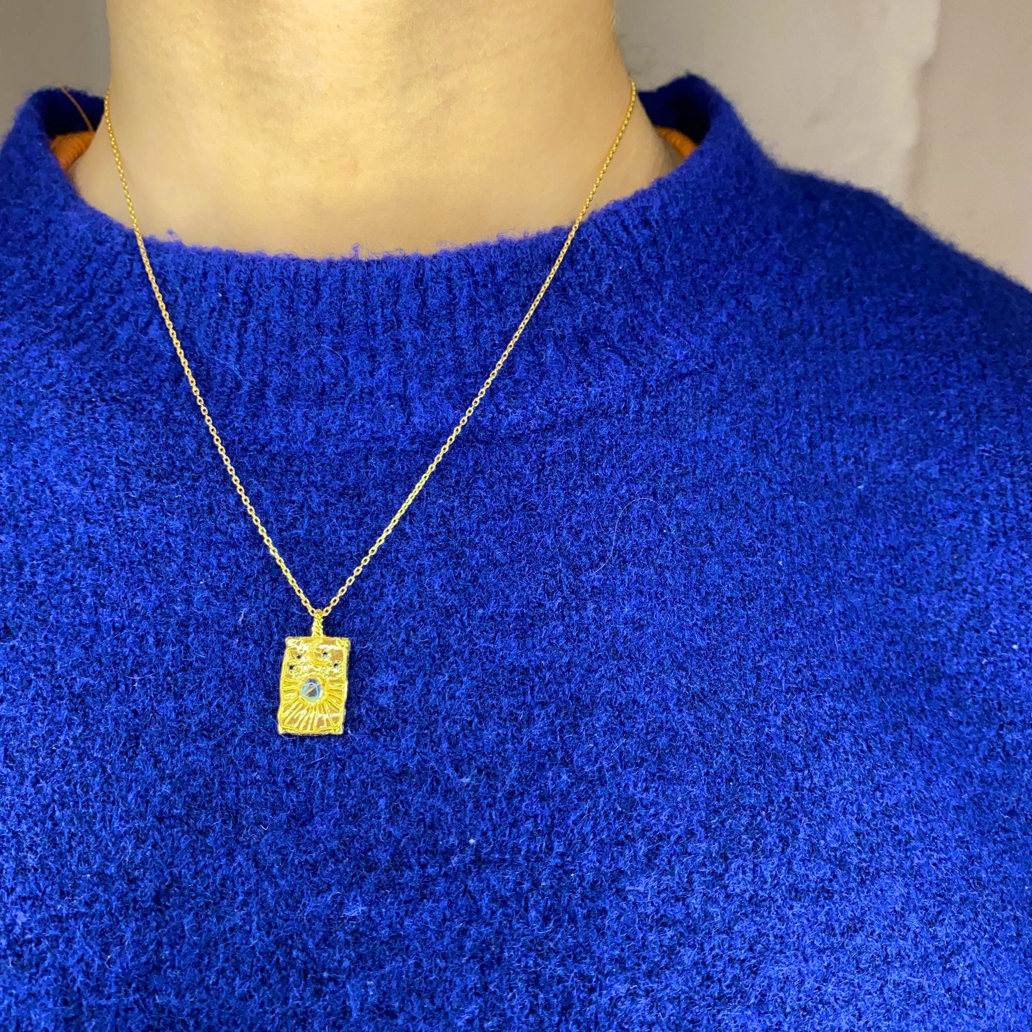 Aylin Necklace Maanesten:stä Hopea Sterling 925:ssä}