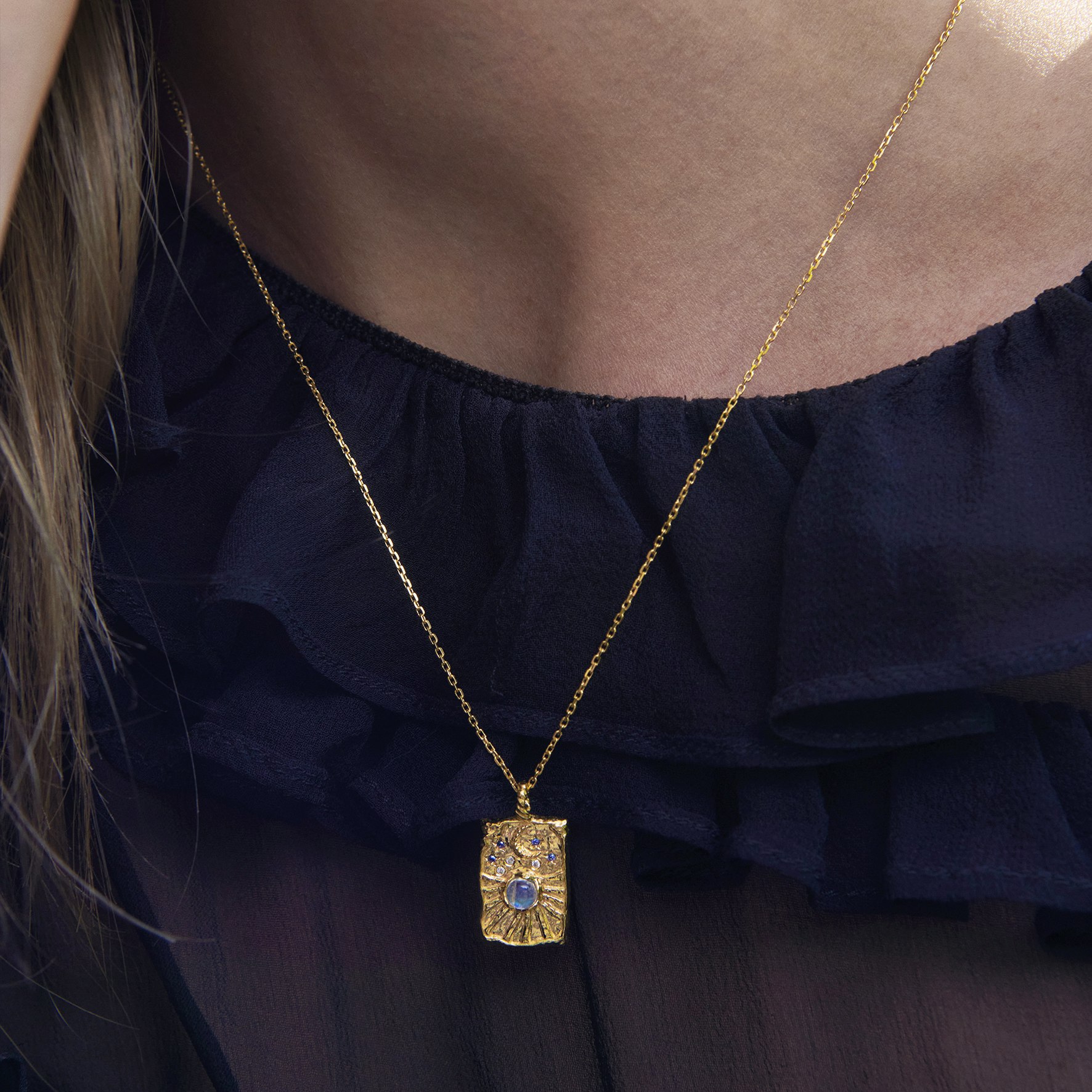 Aylin Necklace Maanesten:stä Hopea Sterling 925:ssä}