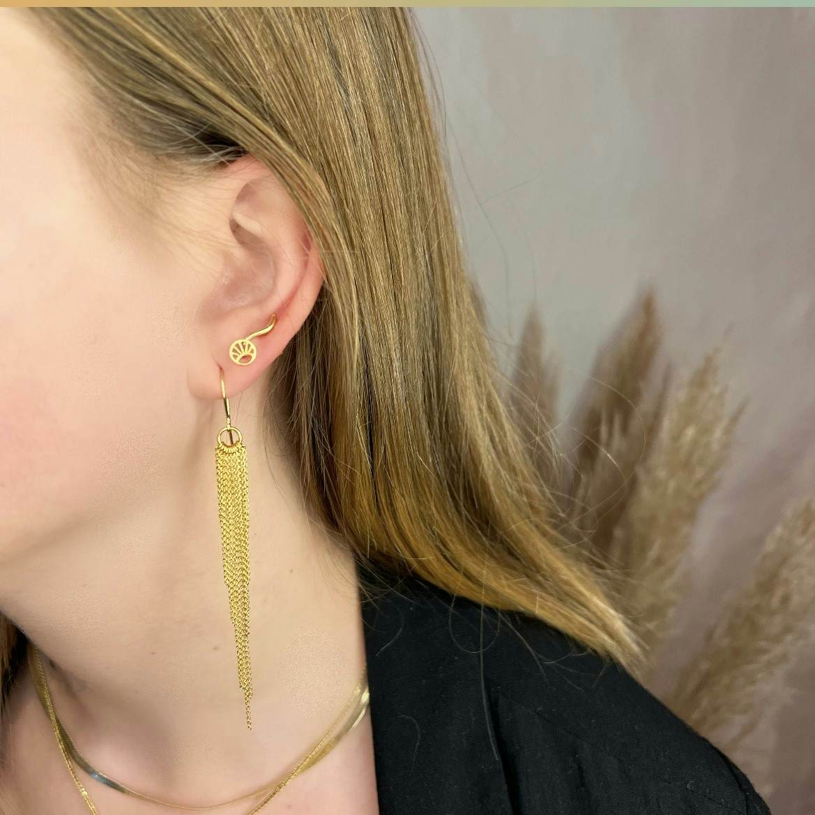 Tidal earsticks von Pernille Corydon in Vergoldet-Silber Sterling 925