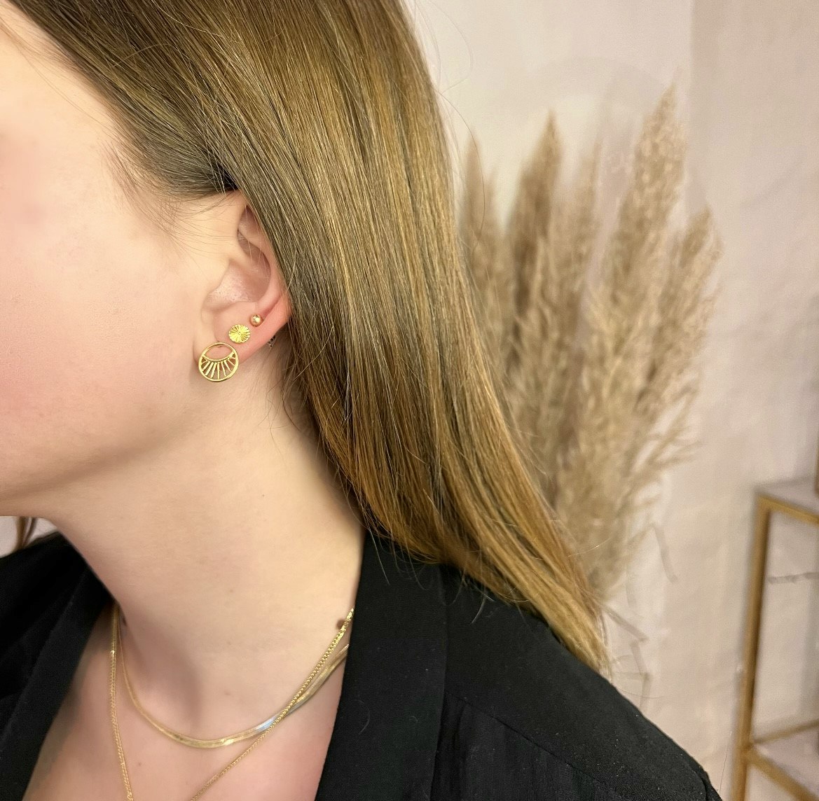 Daylight earsticks de Pernille Corydon dans Plaqué or-Argent Sterling 925