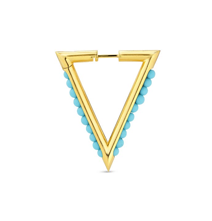 Bermuda Turquoise Earring from Jane Kønig in Goldplated-Silver Sterling 925