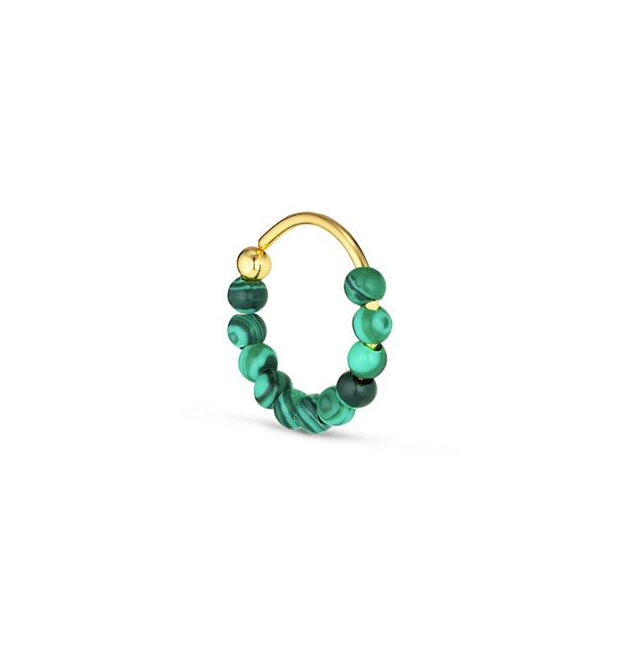 Bermuda Malachite Twist von Jane Kønig in Vergoldet-Silber Sterling 925