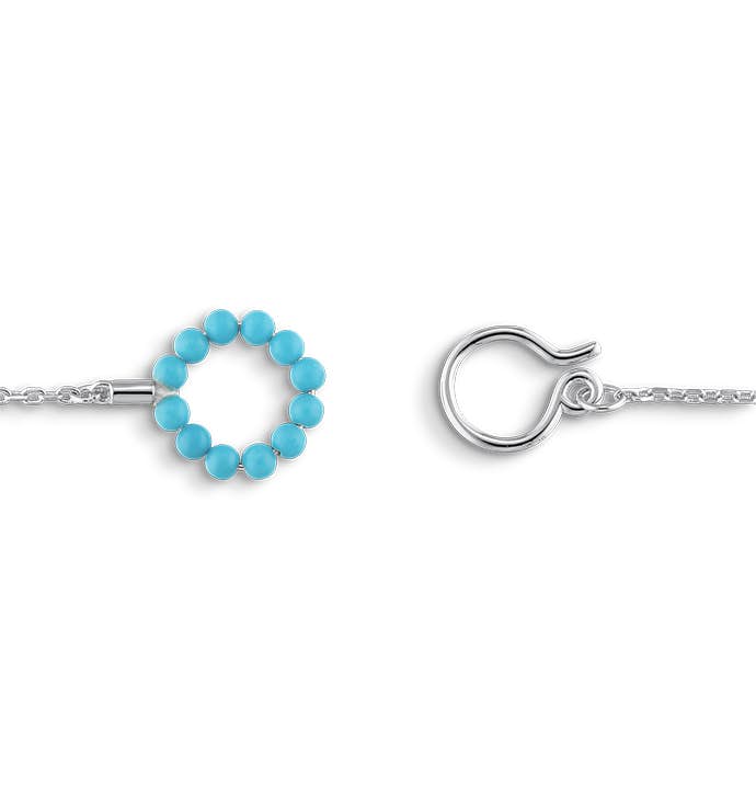 Bermuda Necklace with Turquoise Lock from Jane Kønig in Silver Sterling 925|Turquoise|Blank