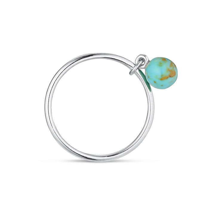 Bermuda Turquoise Ring von Jane Kønig in Silber Sterling 925
