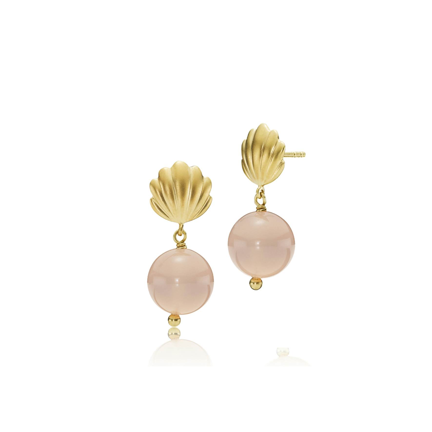 Isabella Pink Earrings von Izabel Camille in Vergoldet-Silber Sterling 925