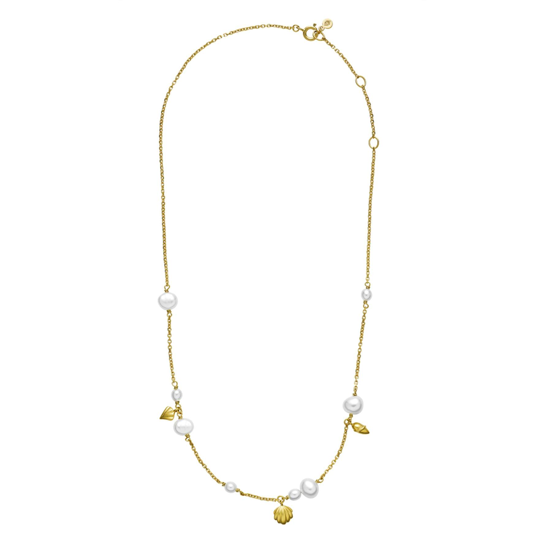 Isabella White Necklace from Izabel Camille in Goldplated-Silver Sterling 925