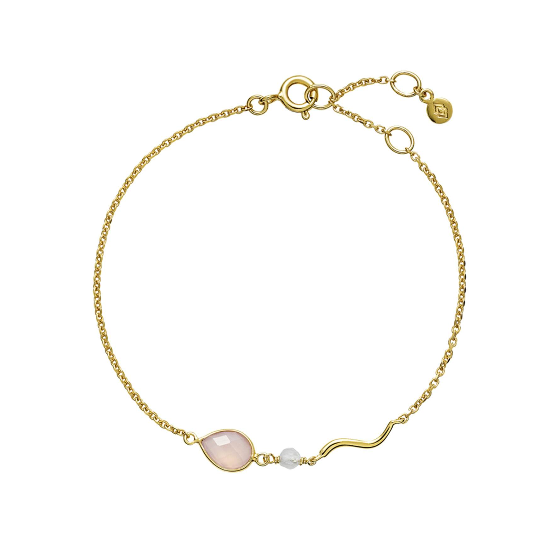 Marie Pink Bracelet von Izabel Camille in Vergoldet-Silber Sterling 925