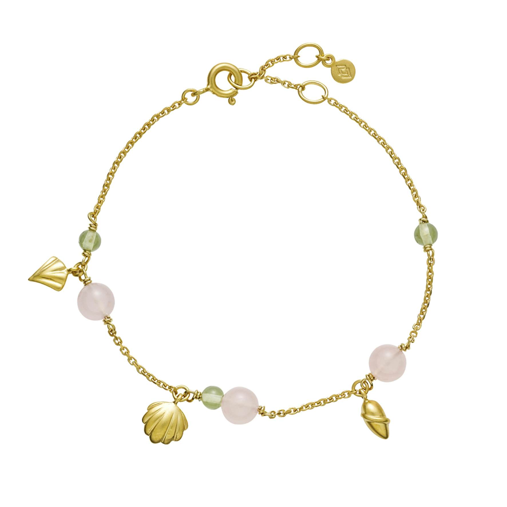 Isabella Pink/Green Bracelet von Izabel Camille in Vergoldet-Silber Sterling 925
