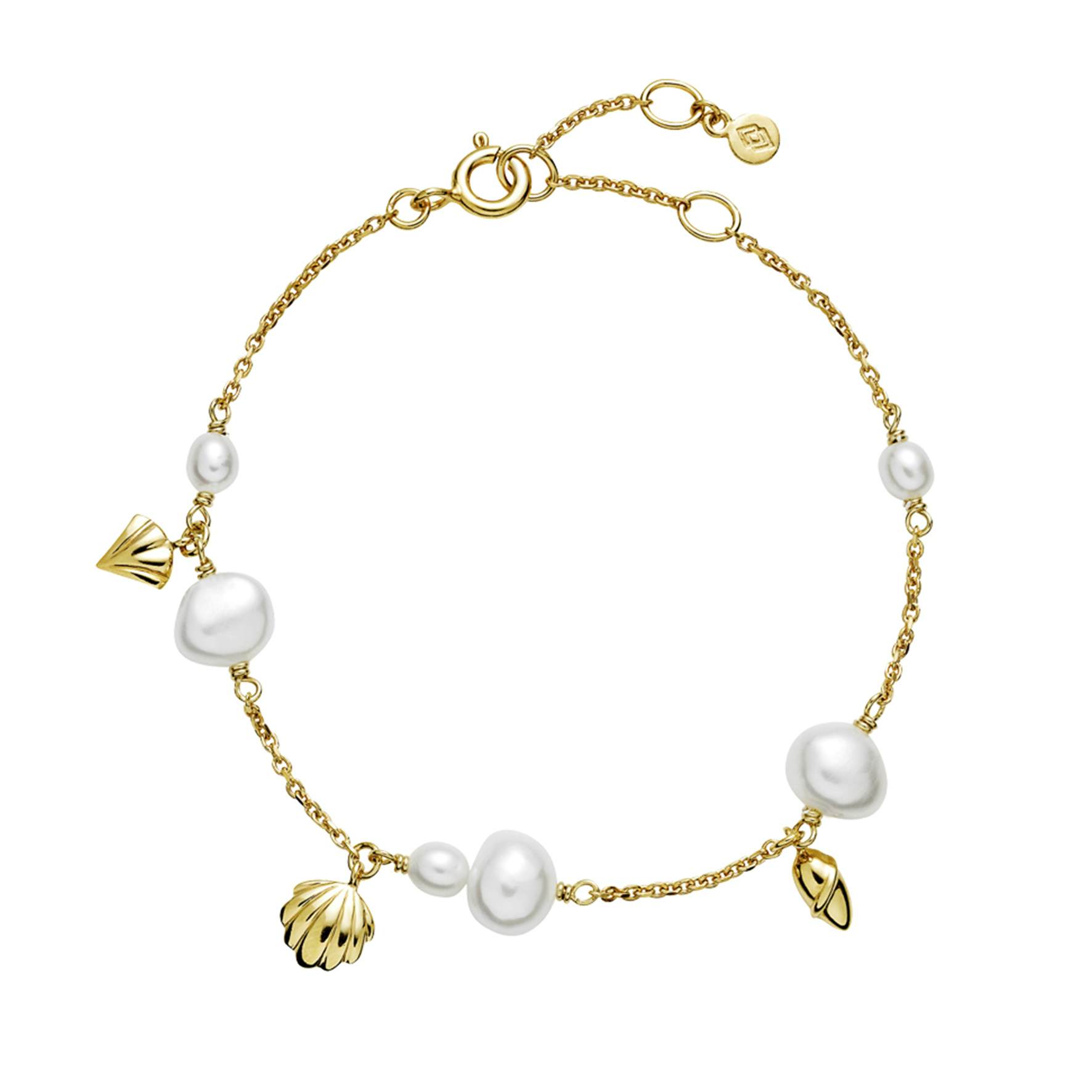 Isabella White Bracelet from Izabel Camille in Goldplated-Silver Sterling 925