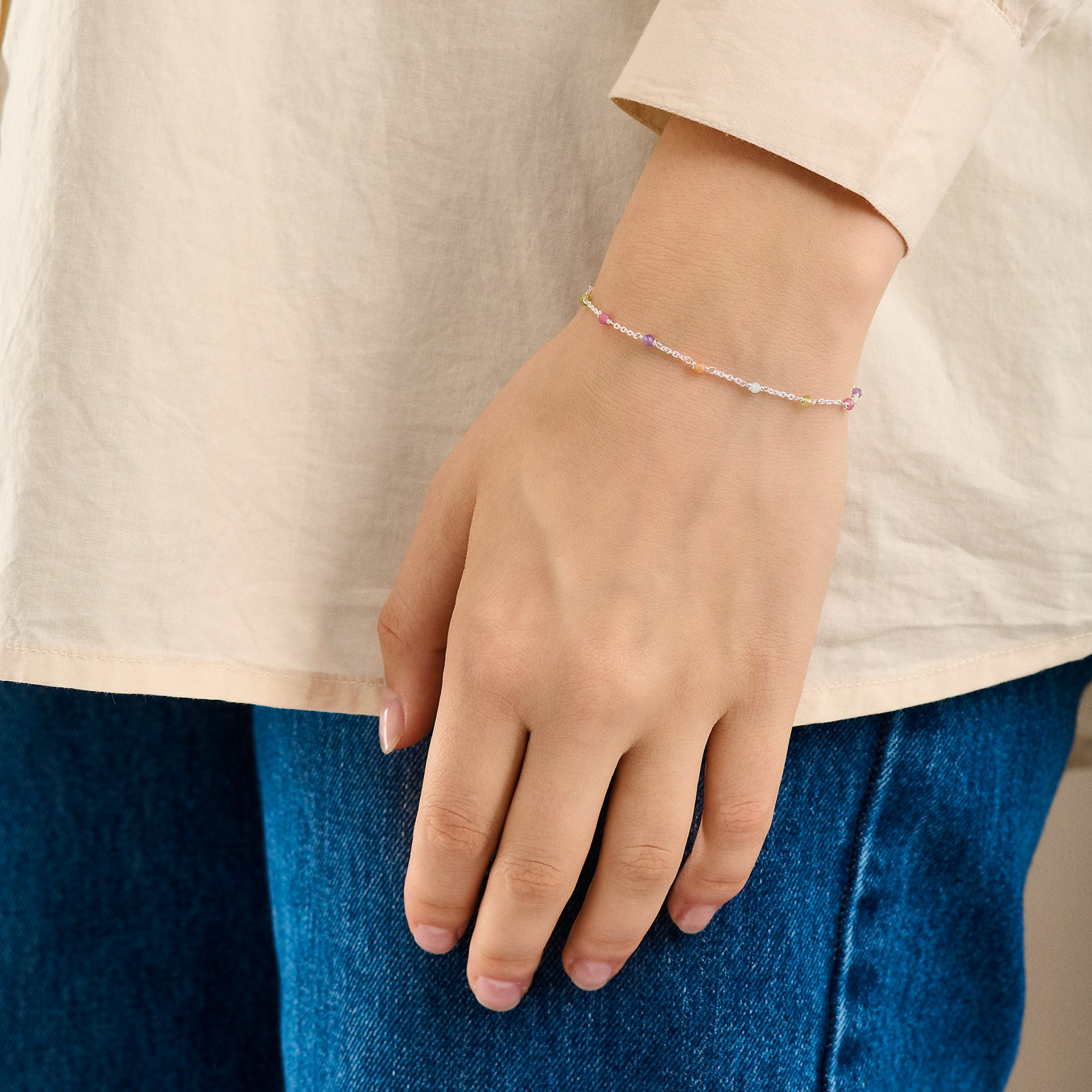 Rainbow Bracelet fra Pernille Corydon i Sølv Sterling 925