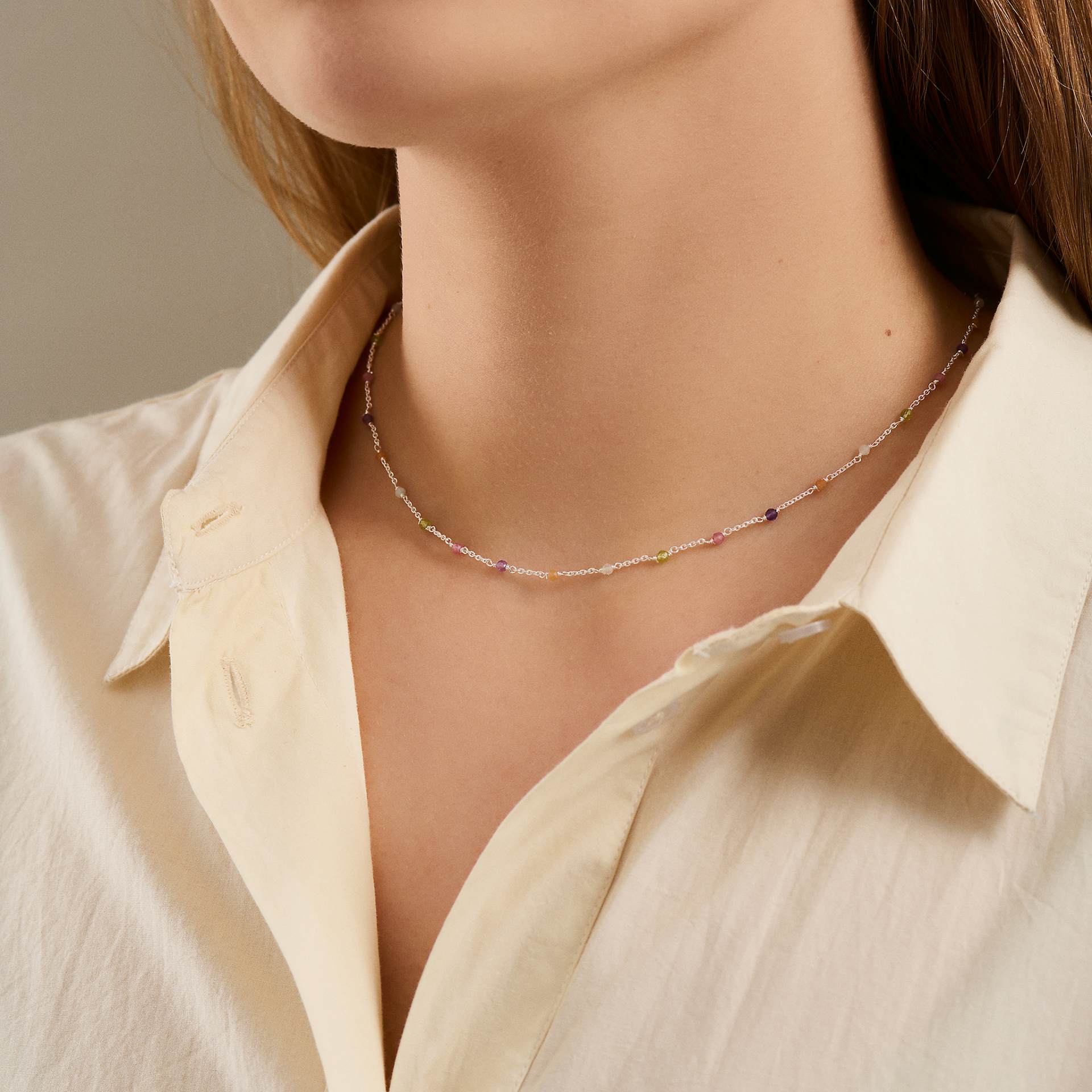 Rainbow Necklace fra Pernille Corydon i Sølv Sterling 925