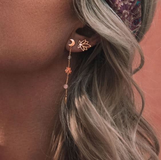 Mie Moltke Long Earrings fra Izabel Camille i Forgyldt-Sølv Sterling 925